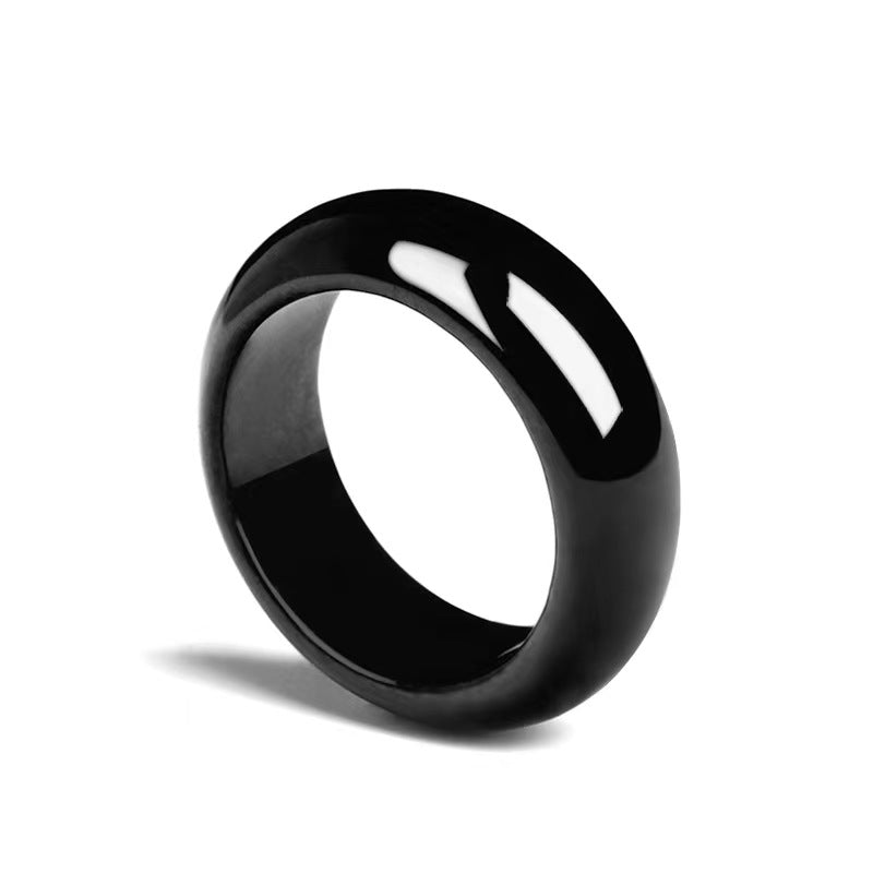 Wholesale genuine natural black jade ring men and women jadeite gifts