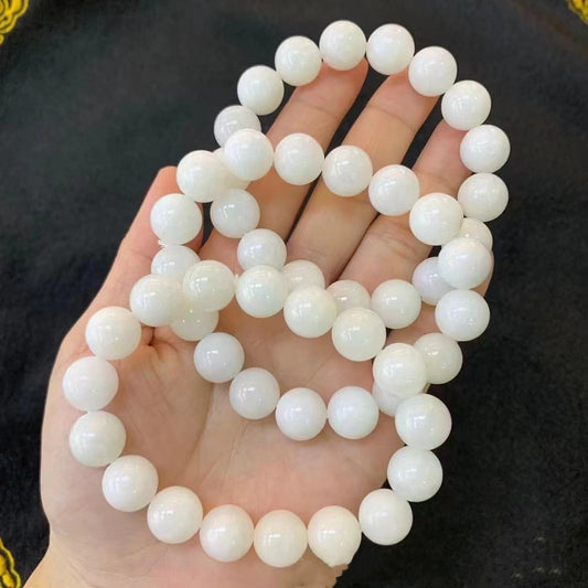 Wholesale 8mm-18mm Certified Natural White Hetian Nephrite Jade Bracelets